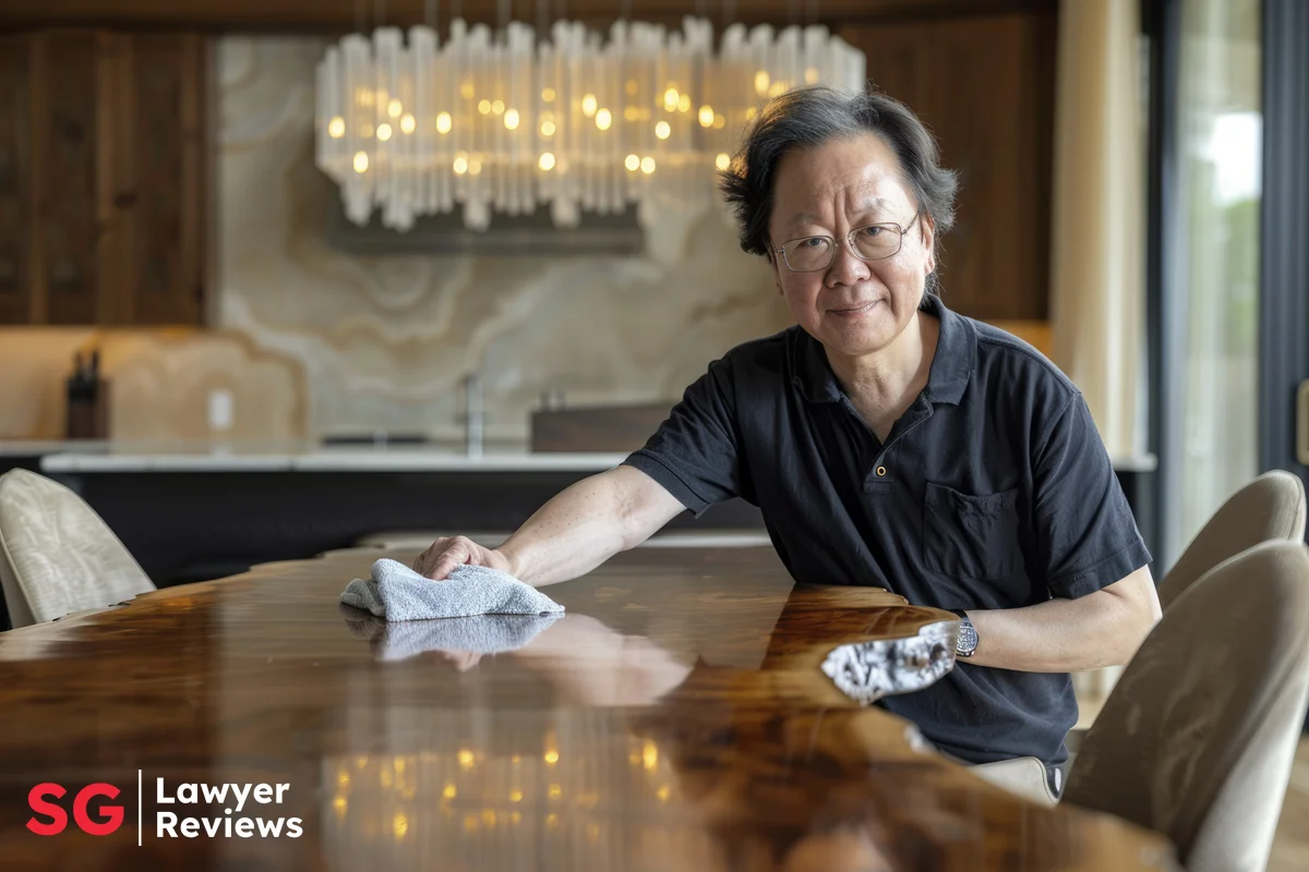 Senior Citizen Working in Restaurant Senior Citizen Working in Restaurant