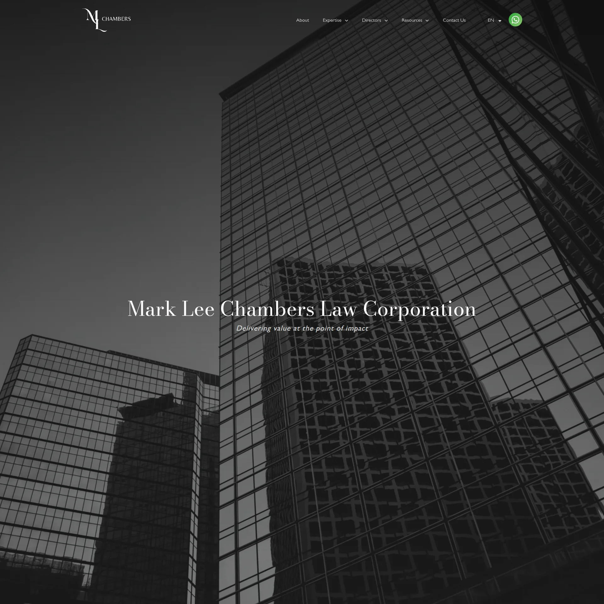 Website of Mark Lee Chambers Law Corporation Law Firm